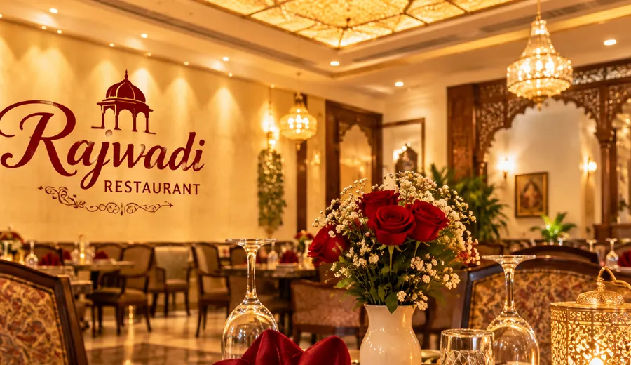 Illustrative Indian restaurant-themed image
